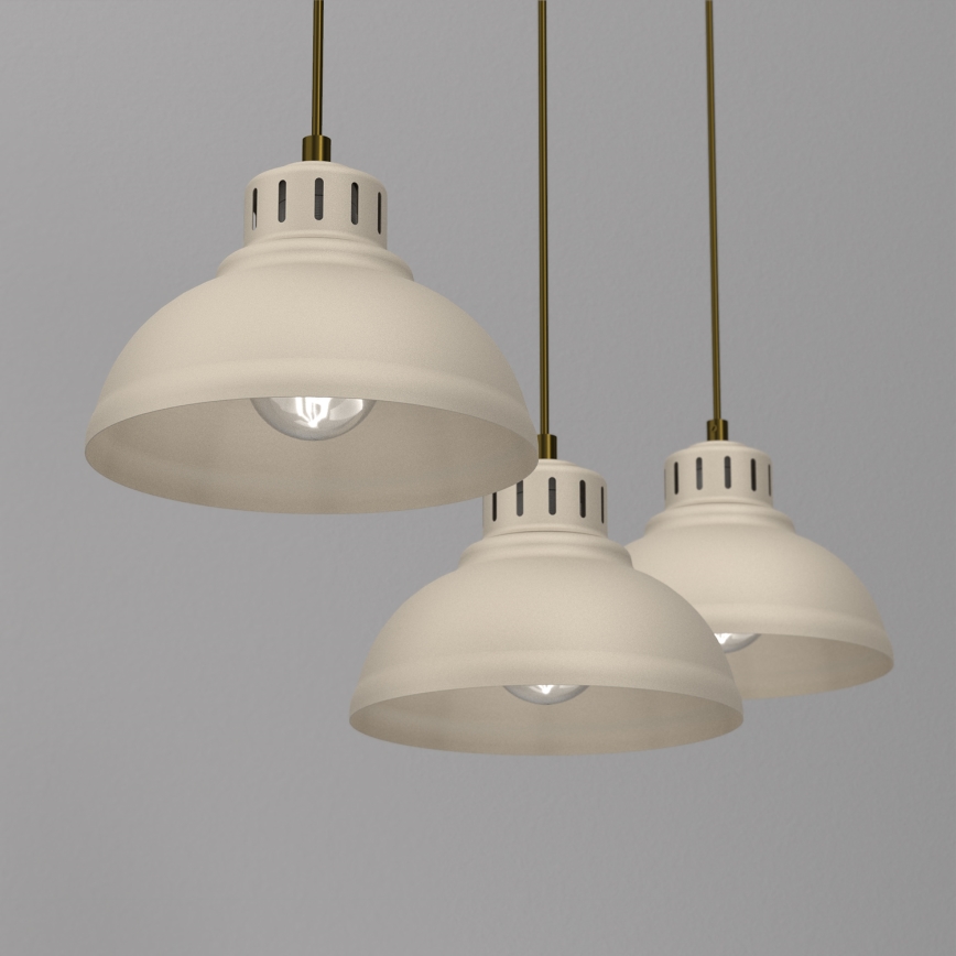 Hängeleuchte SVEN 3xE27/15W/230V beige
