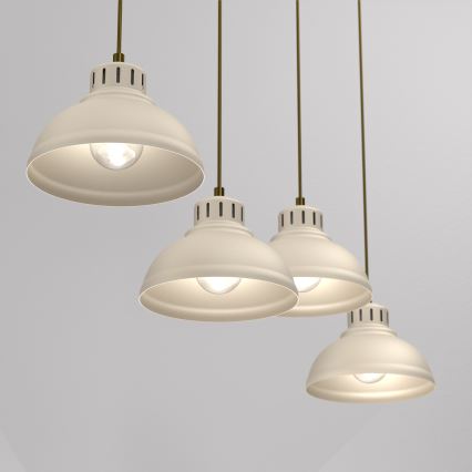 Hängeleuchte SVEN 4xE27/15W/230V beige