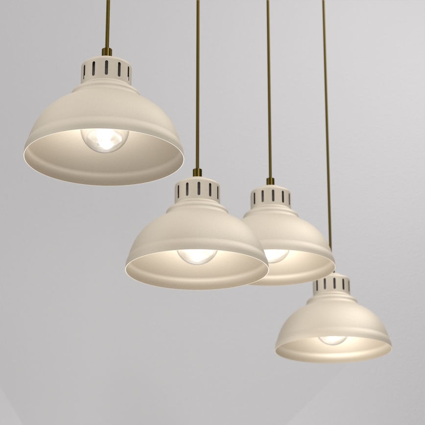 Hängeleuchte SVEN 4xE27/15W/230V beige