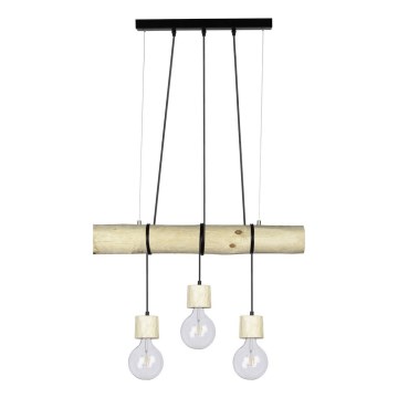 Hängeleuchte TRABO 3xE27/60W/230V Kiefer