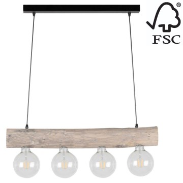 Hängeleuchte TRABO 4xE27/60W/230V – FSC-zertifiziert