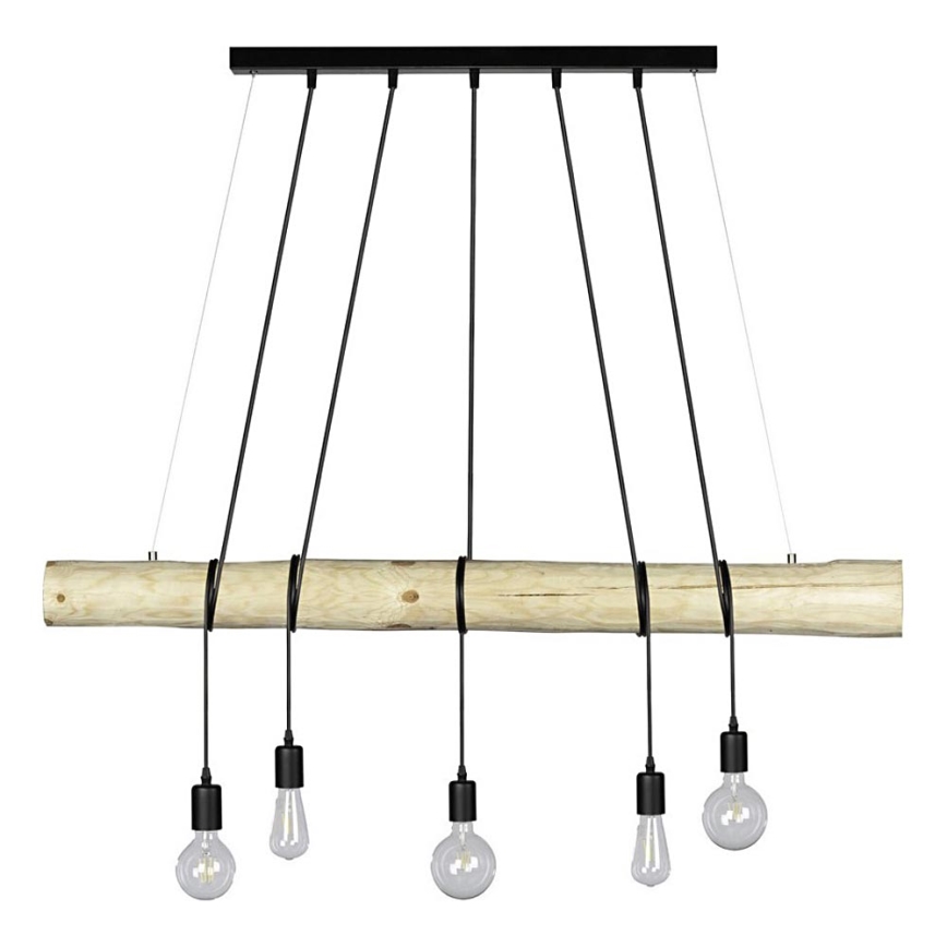 Hängeleuchte TRABO 5xE27/60W/230V Kiefer