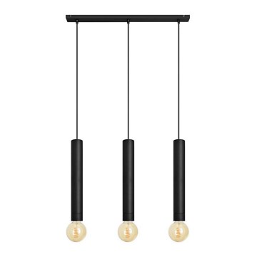 Hängeleuchte TUBA 3xE27/15W/230V schwarz