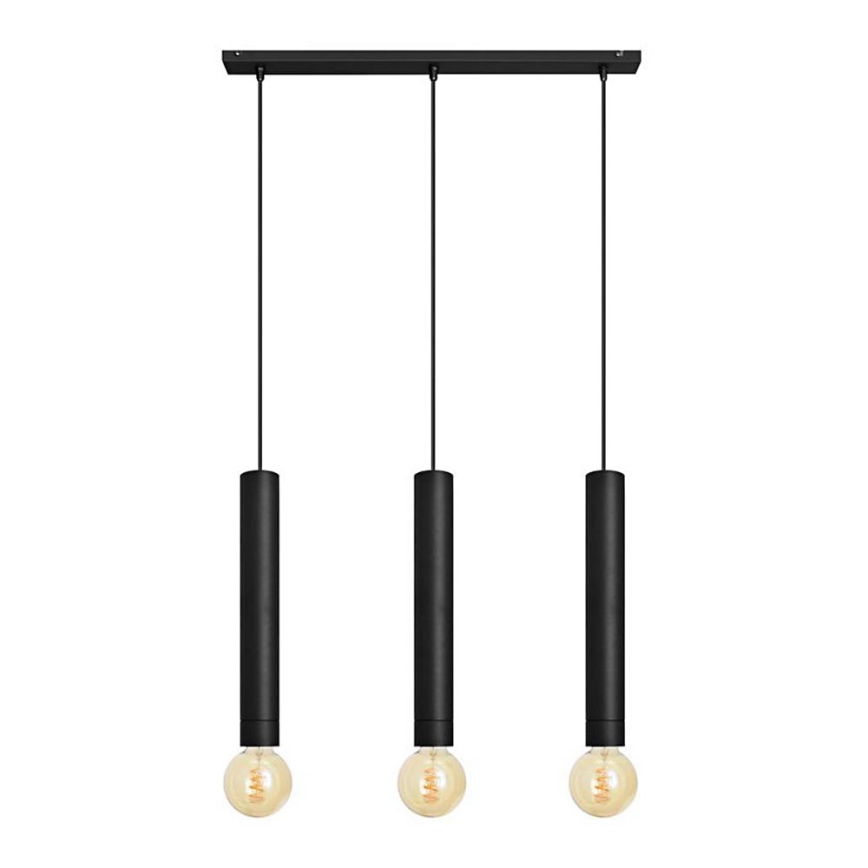 Hängeleuchte TUBA 3xE27/15W/230V schwarz