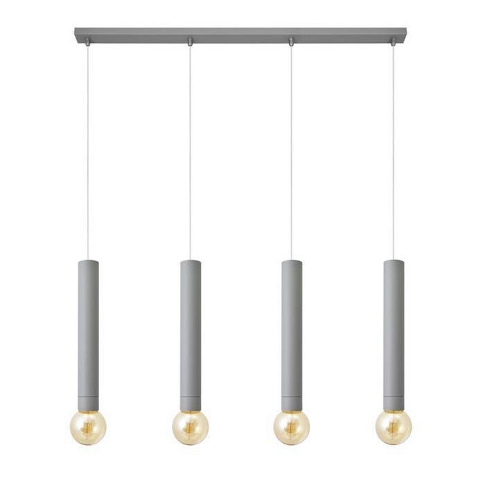 Hängeleuchte TUBA 4xE27/15W/230V grau
