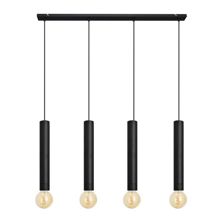 Hängeleuchte TUBA 4xE27/15W/230V schwarz