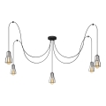 Hängeleuchte TUBE LONG 5xE27/15W/230V schwarz/glänzendes Chrom