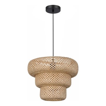 Hängeleuchte TULUM mit Kabelaufhängung, 1xE27/15W/230V, Ø 35 cm, Bambus
