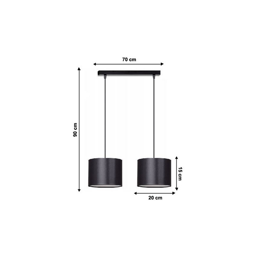 Hängeleuchte TUZ 2xE27/60W/230V