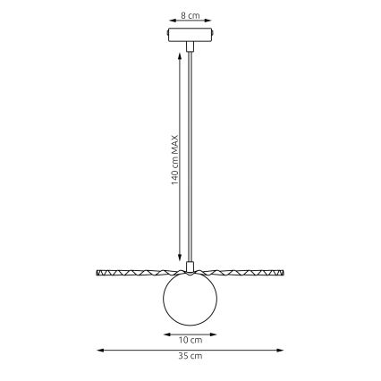 Hängeleuchte UMBRA an Kabel, 1xG9/8W/230V, schwarz