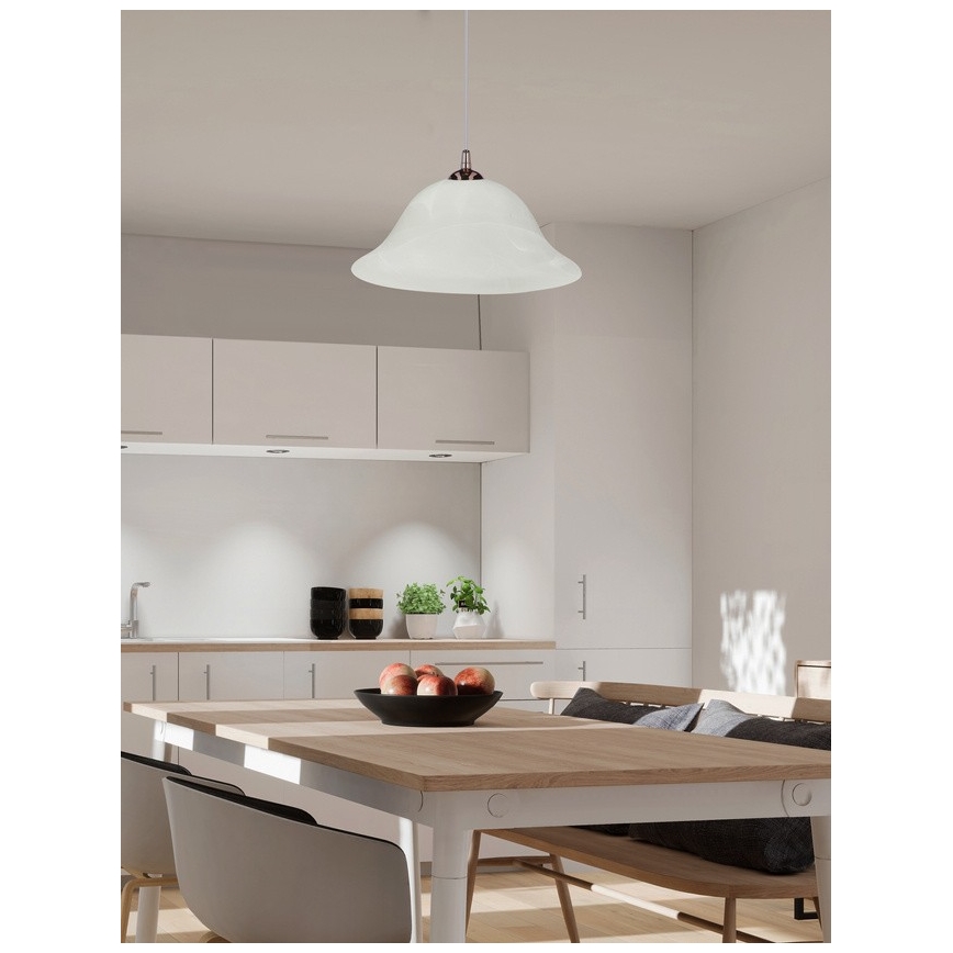 Hängeleuchte VERA 1xE27/60W/230V kupfern/weiß