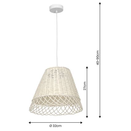 Hängeleuchte VIMINI 1xE27/40W/230V Ratan