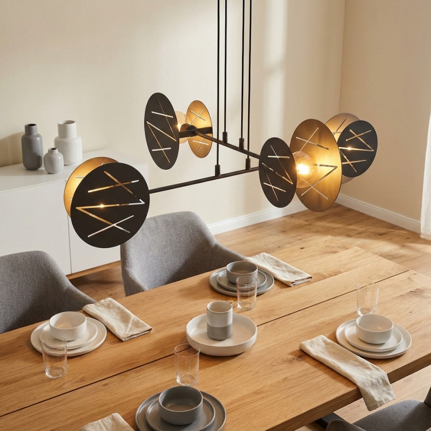 Hängeleuchte XOTIC 4xE27/15W/230V schwarz