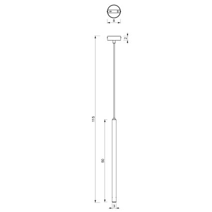 Hängeleuchte YORU 1xG9/8W/230V 50 cm schwarz