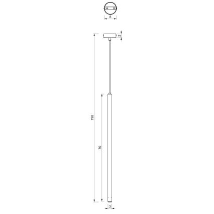 Hängeleuchte YORU 1xG9/8W/230V 70 cm messing