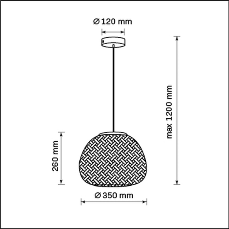 Hängeleuchte ZANZIBAR 1xE27/20W/230V d 35 cm Bambus