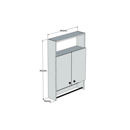 Hängeschrank ELA 87x60 cm braun