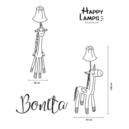 Happy Lamps - LED-Stehleuchte für Kinder BONITA LED/5,4W/230V Einhorn