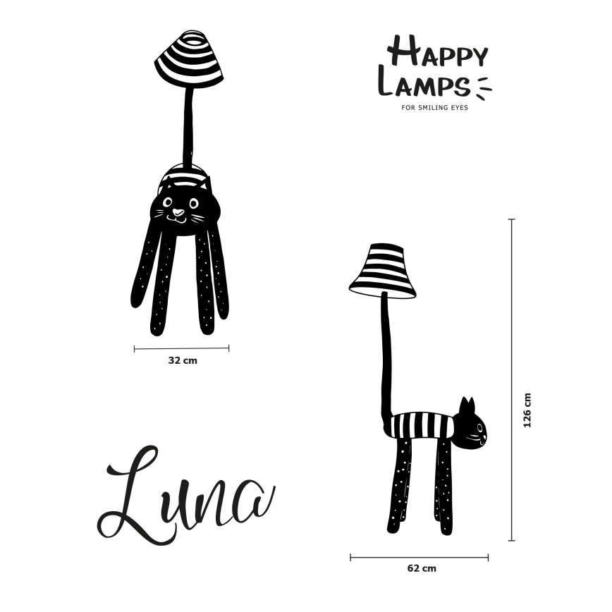 Happy Lamps - LED-Stehleuchte für Kinder LUNA LED/5,4W/230V Katze