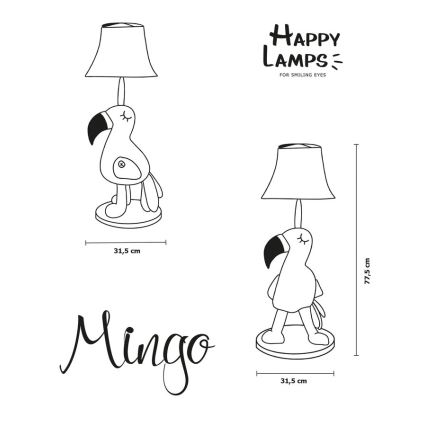 Happy Lamps - LED-Stehleuchte für Kinder MINGO LED/5,4W/230V Flamingo