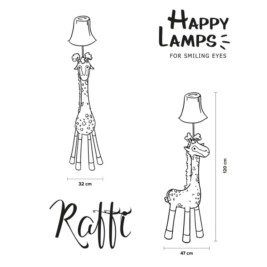 Happy Lamps - LED-Stehleuchte für Kinder RAFFI LED/5,4W/230V Giraffe