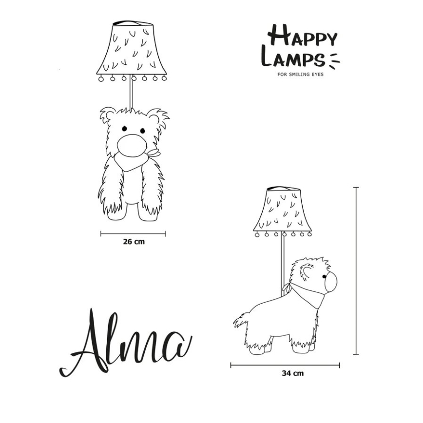 Happy Lamps - LED-Tischleuchte für Kinder ALMA LED/5,4W/230V Lama