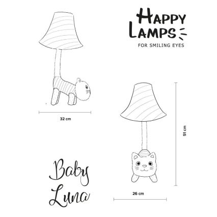 Happy Lamps - LED-Tischleuchte für Kinder BABY LUNA LED/5,4W/230V Katze