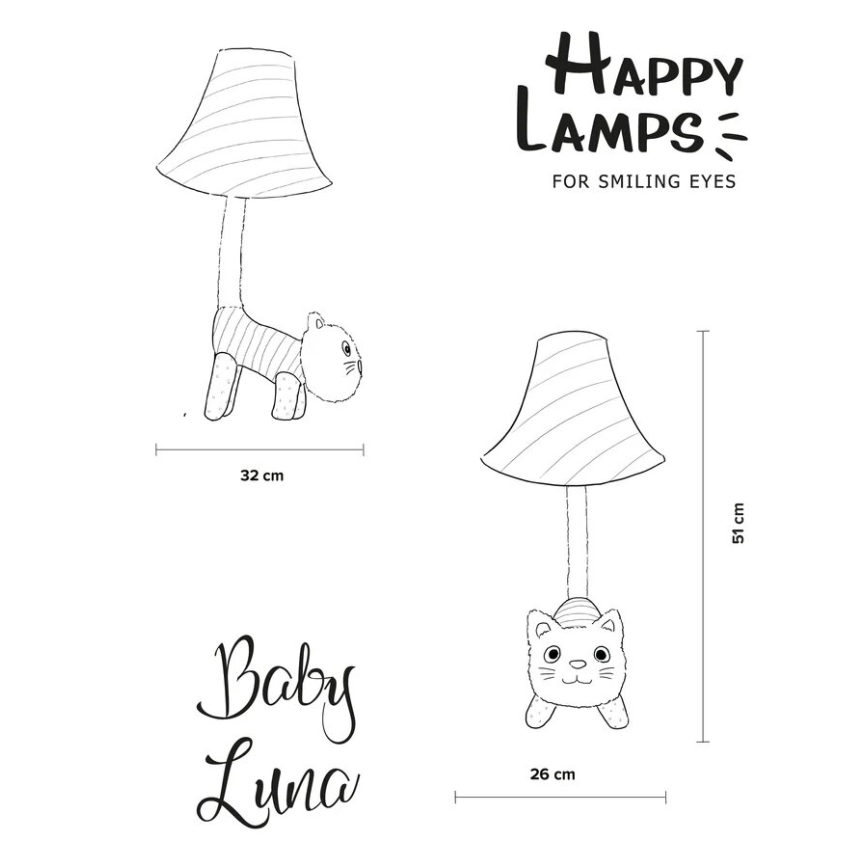 Happy Lamps - LED-Tischleuchte für Kinder BABY LUNA LED/5,4W/230V Katze