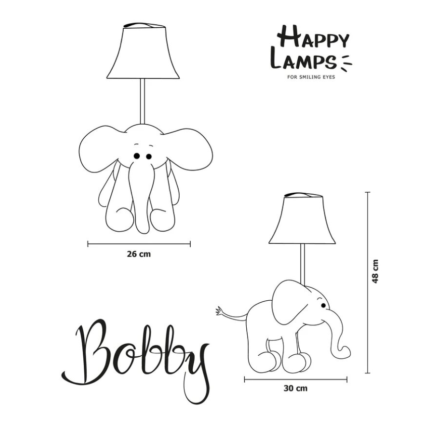 Happy Lamps - LED-Tischleuchte für Kinder BOBBY LED/5,4W/230V Elefant