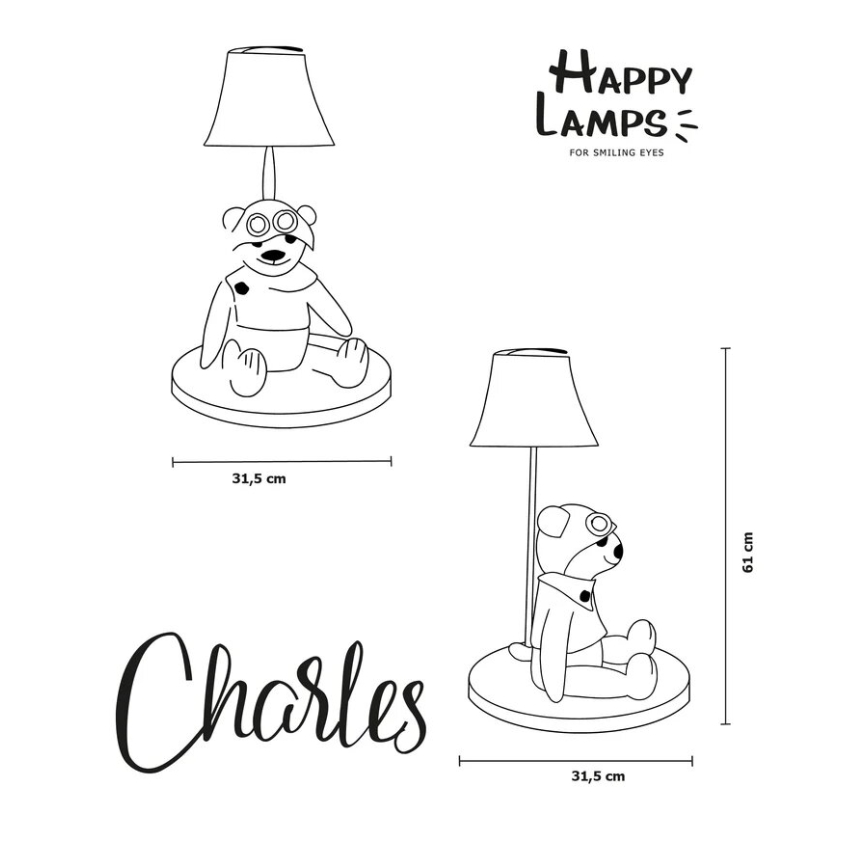 Happy Lamps - LED-Tischleuchte für Kinder CHARLES LED/5,4W/230V Bär