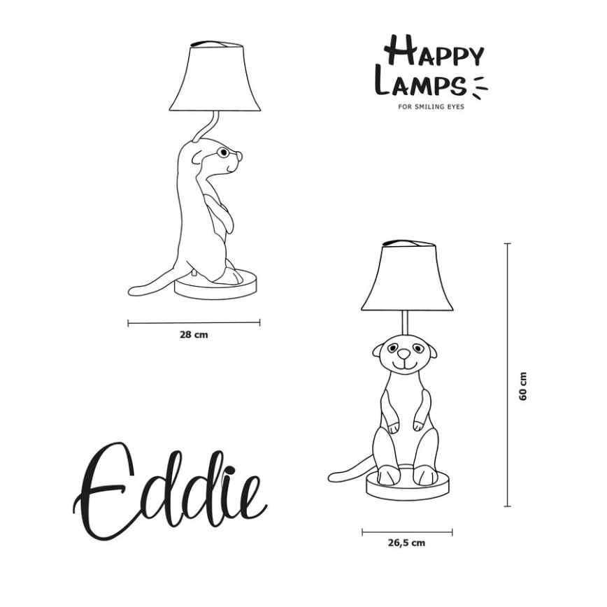 Happy Lamps - LED-Tischleuchte für Kinder EDDIE LED/5,4W/230V Erdmännchen