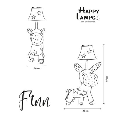 Happy Lamps - LED-Tischleuchte für Kinder FIN LED/5,4W/230V Pferd