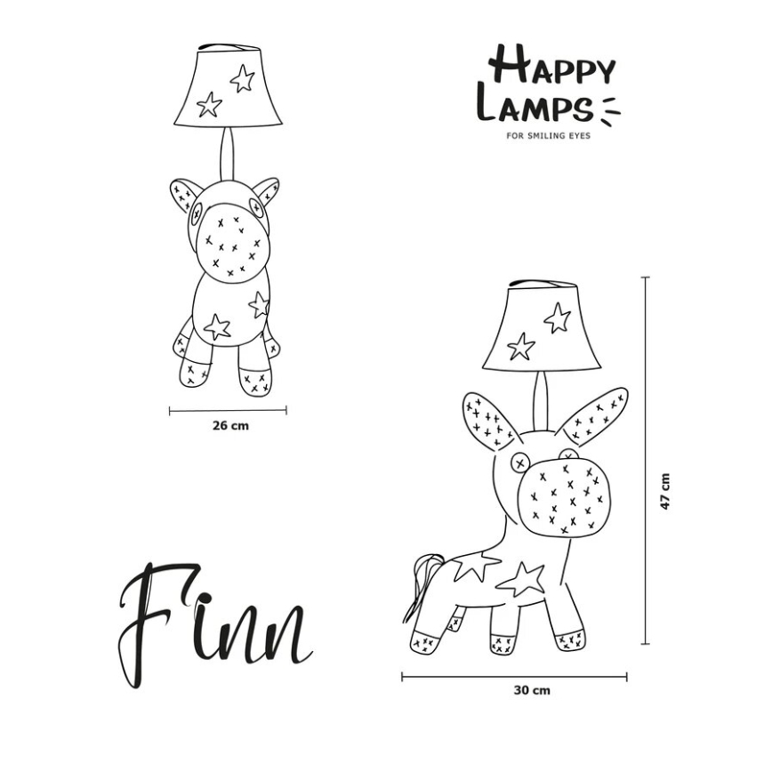 Happy Lamps - LED-Tischleuchte für Kinder FIN LED/5,4W/230V Pferd