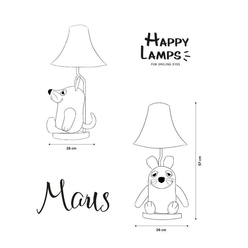 Happy Lamps - LED-Tischleuchte für Kinder MAUS LED/5,4W/230V Maus