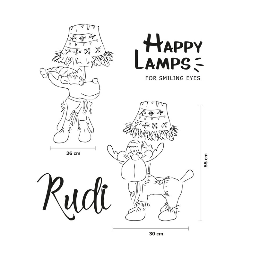 Happy Lamps - LED-Tischleuchte für Kinder RUDI LED/5,4W/230V Rentier