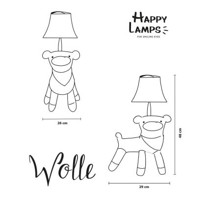 Happy Lamps - LED-Tischleuchte für Kinder WOLLE LED/5,4W/230V Schaf