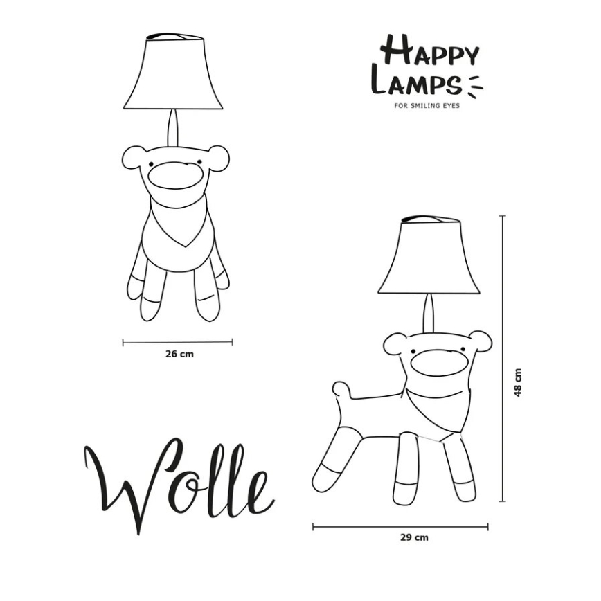 Happy Lamps - LED-Tischleuchte für Kinder WOLLE LED/5,4W/230V Schaf