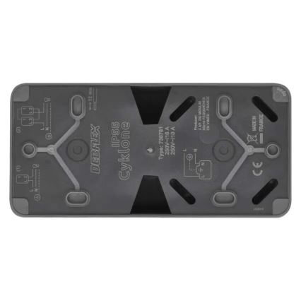 Haushalts-Wechselschalter mit Steckdose 250V/16A IP55