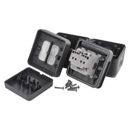 Haushalts-Wechselschalter mit Steckdose 250V/16A IP55