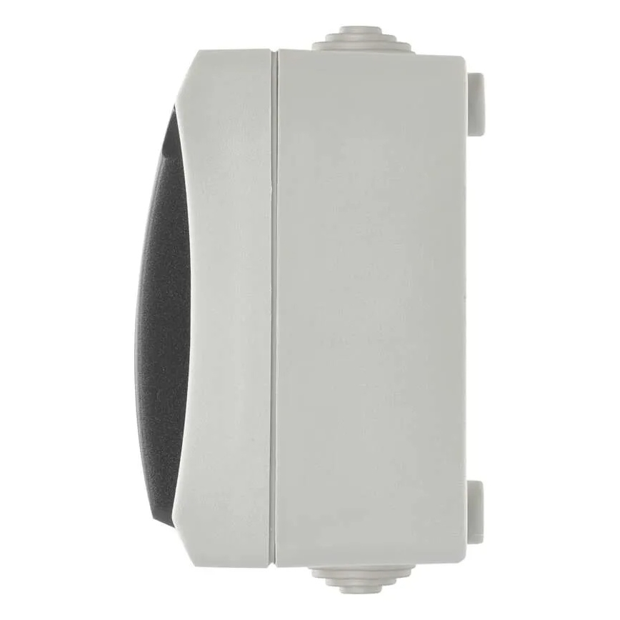 Hausschalter-Wechselschalter Nr. 6 mit Steckdose 250V/16A IP44 grau