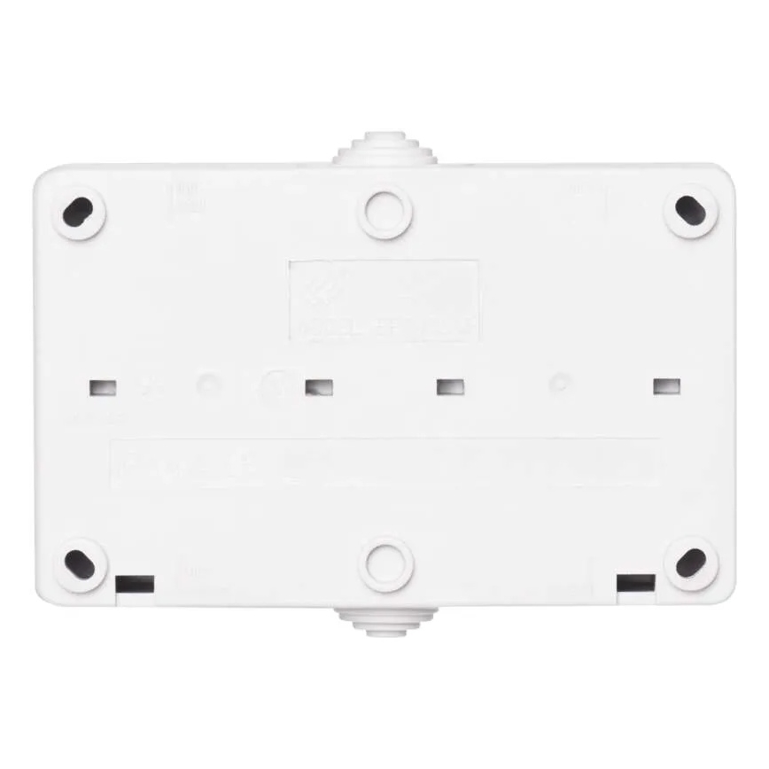 Hausschalter-Wechselschalter Nr. 6 mit Steckdose 250V/16A IP44 weiß