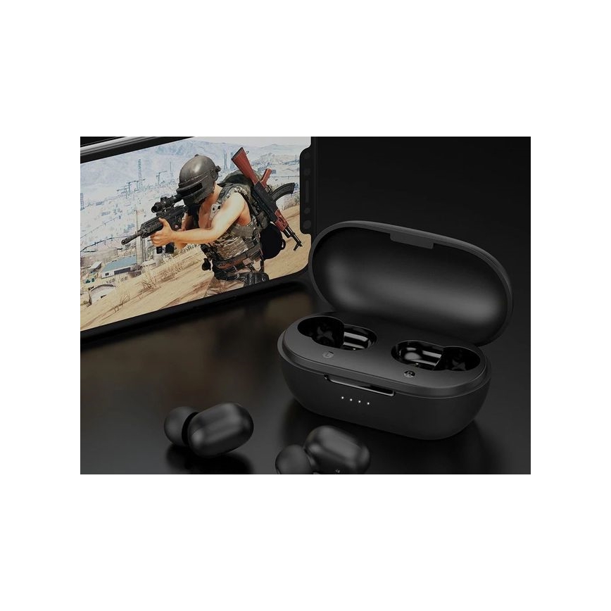 Haylou - Wasserdichte drahtlose Kopfhörer GT1 Pro Bluetooth schwarz