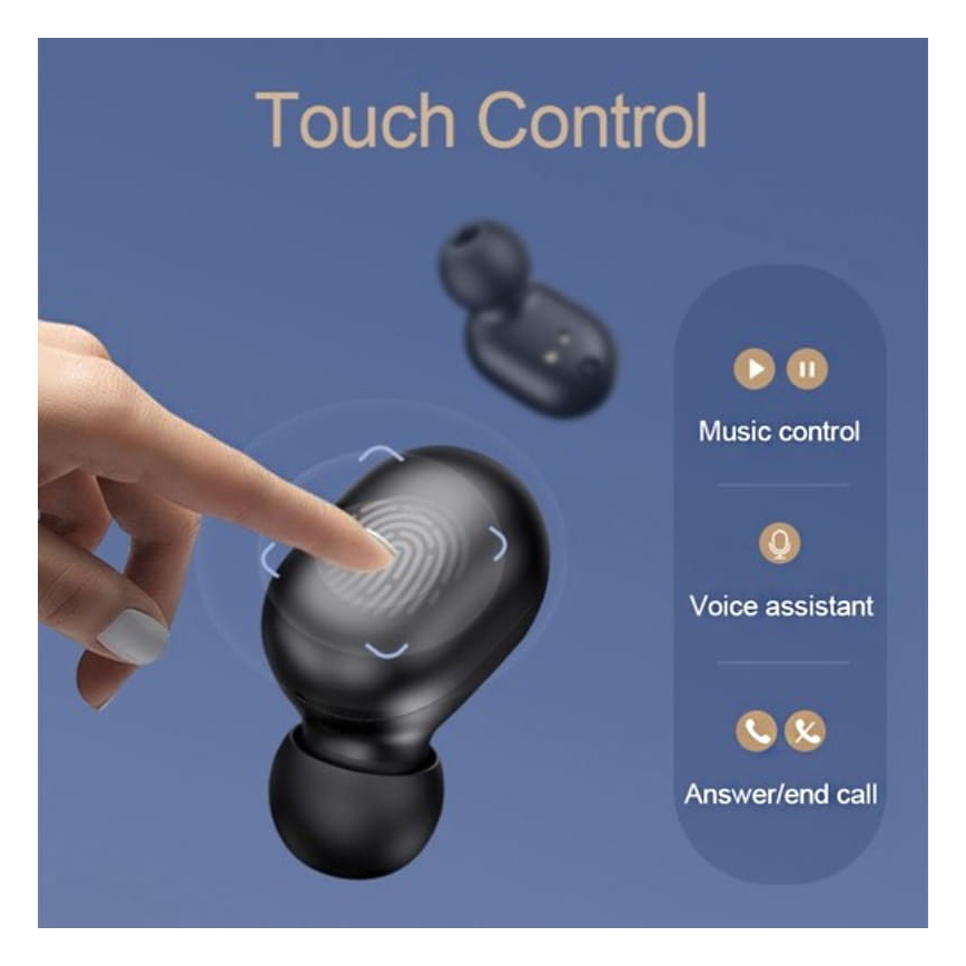 Haylou - Wasserdichte drahtlose Kopfhörer GT1 Pro Bluetooth schwarz