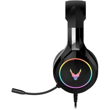 Headset mit Mikrofon VARR GAMING RGB USB schwarz