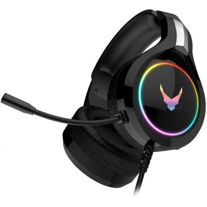 Headset mit Mikrofon VARR GAMING RGB USB schwarz