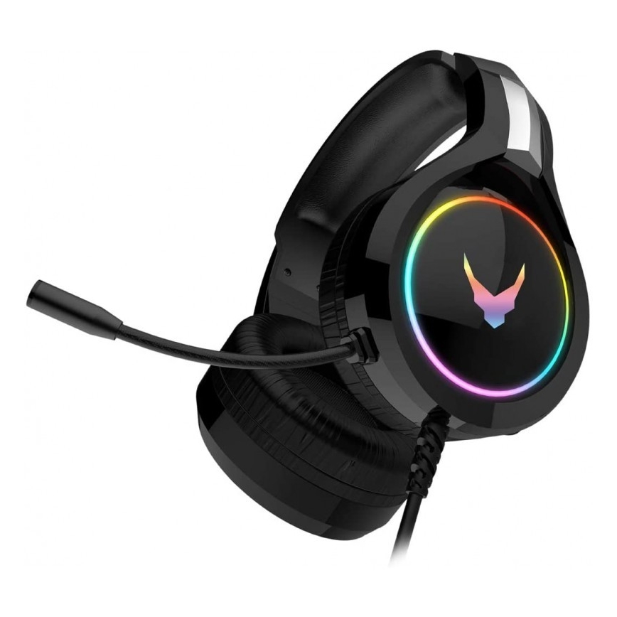 Headset mit Mikrofon VARR GAMING RGB USB schwarz