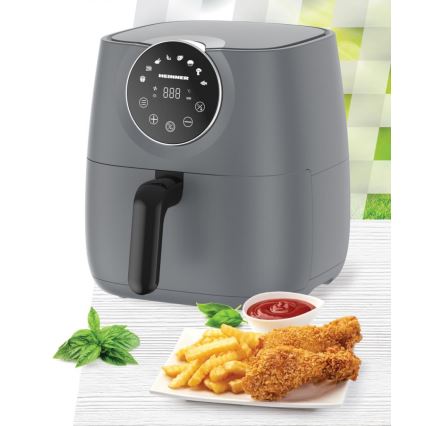 Heinner HAF-B6GREY1700 - Heißluftfritteuse 5,7 l 1700W/230V grau
