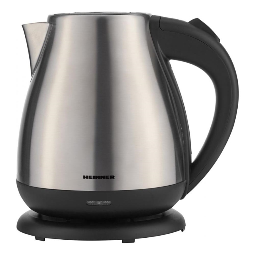 Heinner HEK-17IX - Wasserkocher 1,7 l 2200 W/230 V mattchrom/schwarz