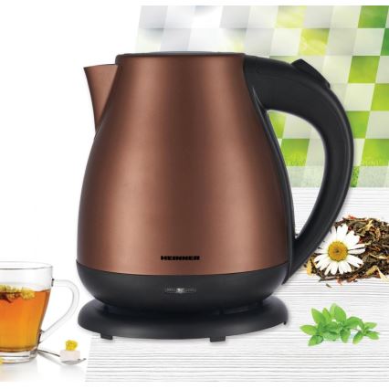 Heinner HEK-17IXC - Elektrischer Wasserkocher 1,7 l, 2200 W / 230 V, kupferfarben
