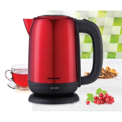Heinner HEK-2200RDSS - Wasserkocher 1,7 l 2200W/230V rot/schwarz